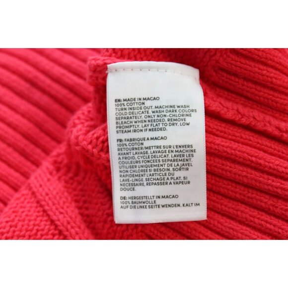 Lands End Drifter 1/4 Zip Sweater 2X Red Cable Knit Classic Preppy 100% Cotton - Picture 14 of 14